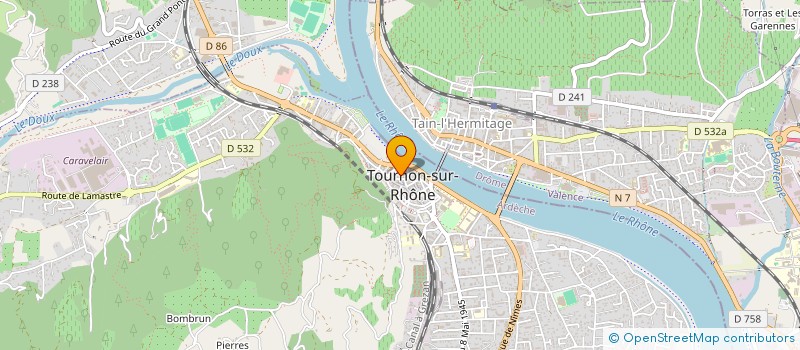 localisation de l'entreprise CENTRE COMMUNAL D'ACTION SOCIALE à TOURNON-SUR-RHONE