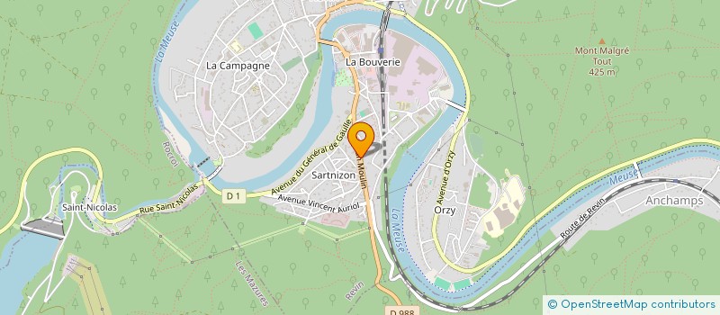 localisation de l'entreprise CENTRE COMMUNAL D'ACTION SOCIALE  LES MAZURES