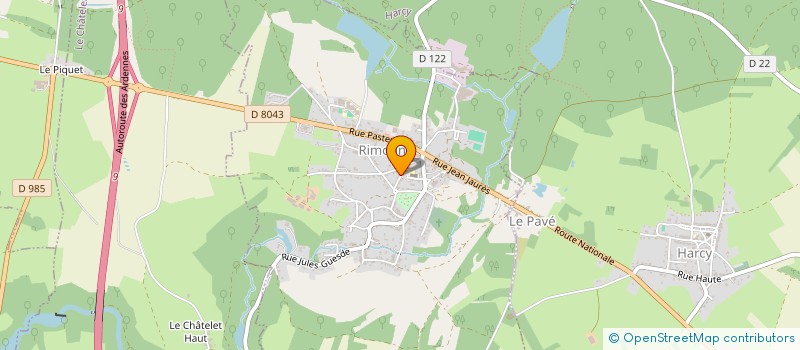 localisation de l'entreprise CENTRE COMMUNAL D'ACTION SOCIALE  RIMOGNE