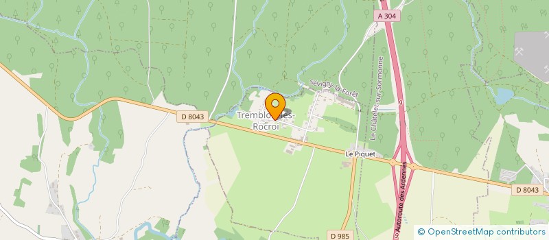 localisation de l'entreprise CENTRE COMMUNAL D'ACTION SOCIALE  TREMBLOIS-LES-ROCROI