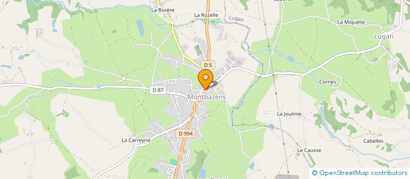 localisation de l'entreprise CENTRE COMMUNAL D'ACTION SOCIALE à MONTBAZENS