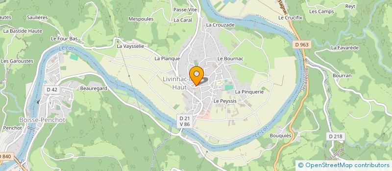 localisation de l'entreprise CENTRE COMMUNAL D'ACTION SOCIALE à LIVINHAC-LE-HAUT