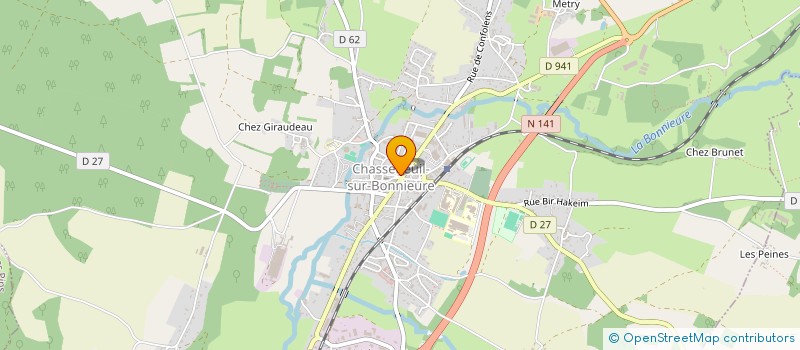 localisation de l'entreprise CENTRE COMMUNAL D'ACTION SOCIALE à CHASSENEUIL-SUR-BONNIEURE