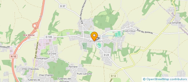 localisation de l'entreprise CENTRE COMMUNAL D'ACTION SOCIALE à CHAMPNIERS