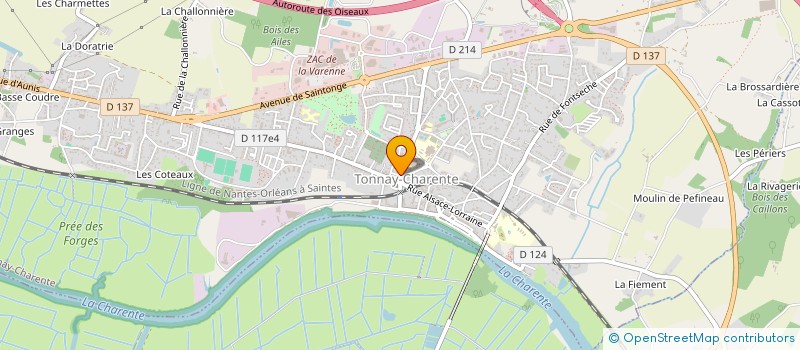 localisation de l'entreprise CENTRE COMMUNAL D'ACTION SOCIALE à TONNAY-CHARENTE