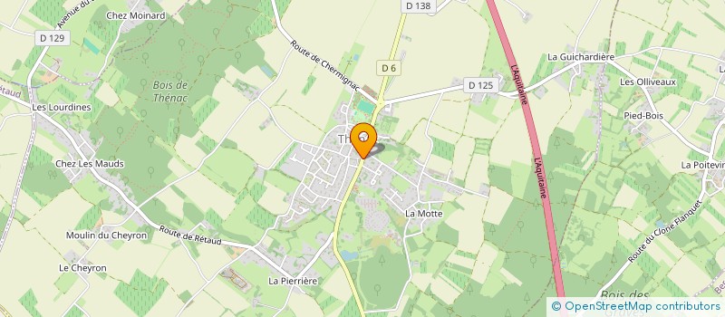 localisation de l'entreprise CENTRE COMMUNAL D'ACTION SOCIALE  THENAC