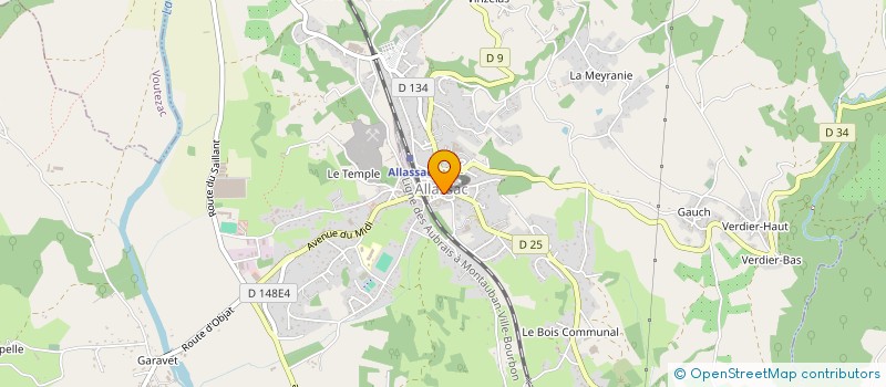 localisation de l'entreprise CENTRE COMMUNAL D'ACTION SOCIALE à ALLASSAC