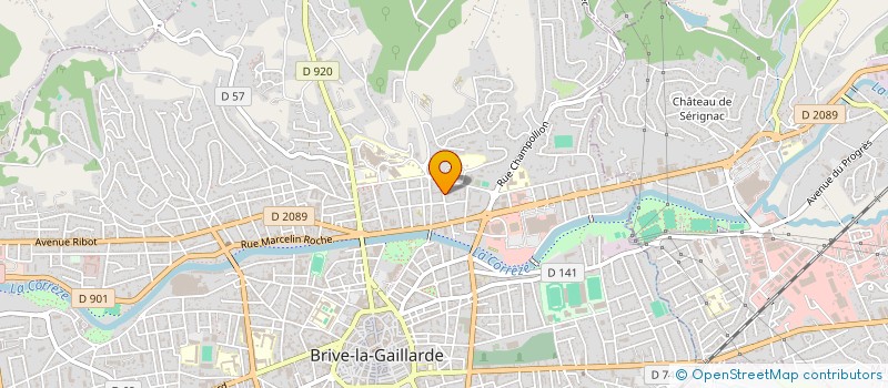 localisation de l'entreprise CENTRE COMMUNAL D'ACTION SOCIALE  BRIVE-LA-GAILLARDE