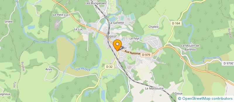 localisation de l'entreprise CENTRE COMMUNAL D'ACTION SOCIALE à BUGEAT