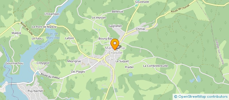 localisation de l'entreprise CENTRE COMMUNAL D ACTION SOCIALE à MARCILLAC-LA-CROISILLE