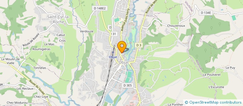 localisation de l'entreprise CENTRE COMMUNAL D'ACTION SOCIALE  OBJAT