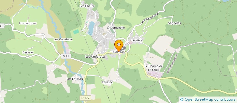localisation de l'entreprise CENTRE COMMUNAL D'ACTION SOCIALE à SORNAC