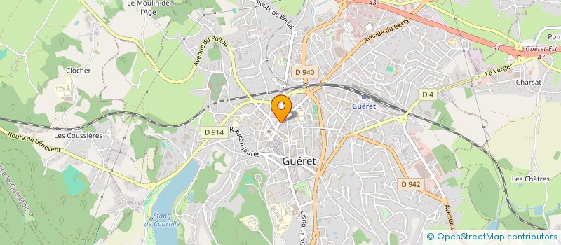 localisation de l'entreprise CENTRE COMMUNAL D'ACTION SOCIALE  GUERET