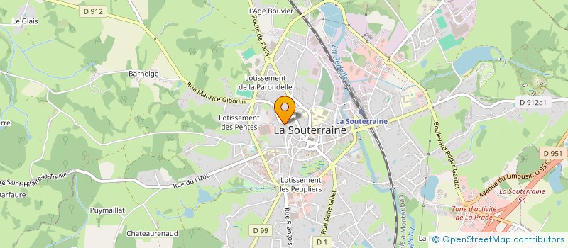 localisation de l'entreprise CENTRE COMMUNAL D'ACTION SOCIALE à LA SOUTERRAINE