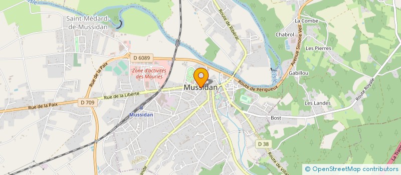 localisation de l'entreprise CENTRE COMMUNAL D'ACTION SOCIALE à MUSSIDAN