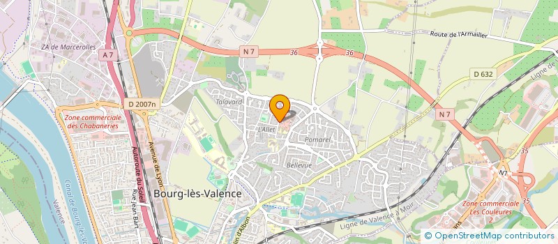localisation de l'entreprise CENTRE COMMUNAL D'ACTION SOCIALE à BOURG-LES-VALENCE
