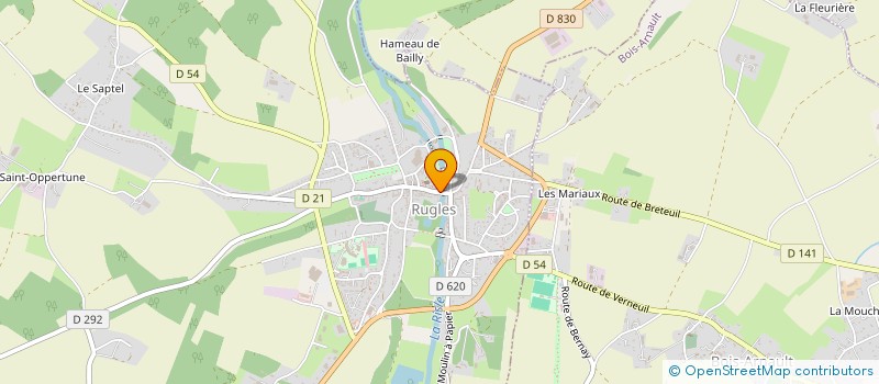 localisation de l'entreprise CENTRE COMMUNAL D'ACTION SOCIALE à RUGLES