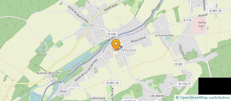 localisation de l'entreprise CENTRE COMMUNAL D'ACTION SOCIALE à SOREL-MOUSSEL