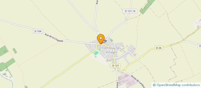 localisation de l'entreprise CENTRE COMMUNAL D'ACTION SOCIALE  TREMBLAY-LES-VILLAGES