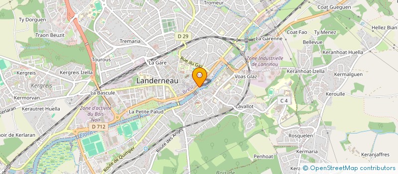 localisation de l'entreprise CENTRE COMMUNAL D'ACTION SOCIALE à LANDERNEAU