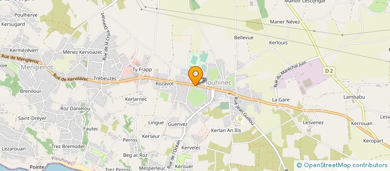 localisation de l'entreprise CENTRE COMMUNAL D'ACTION SOCIALE  PLOUHINEC