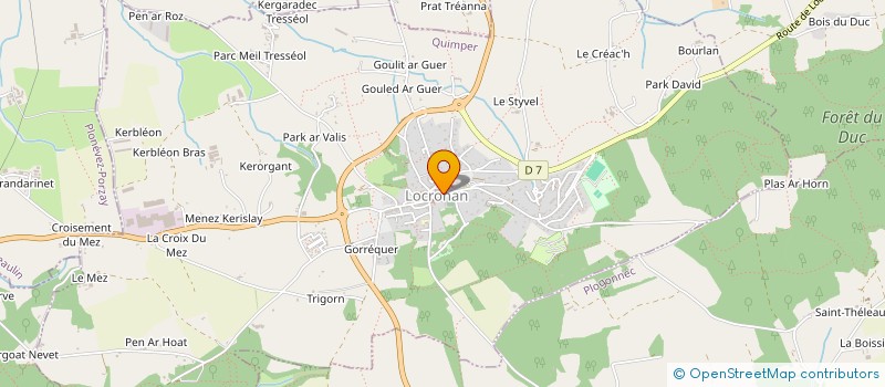localisation de l'entreprise CENTRE COMMUNAL D'ACTION SOCIALE à LOCRONAN