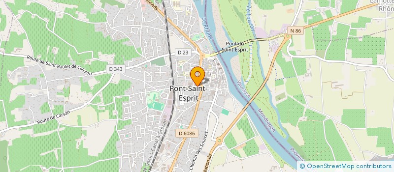localisation de l'entreprise CENTRE COMMUNAL D'ACTION SOCIALE à PONT-SAINT-ESPRIT