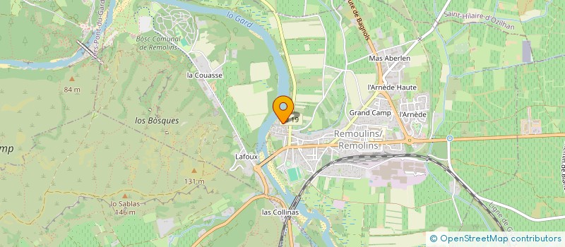 localisation de l'entreprise CENTRE COMMUNAL D'ACTION SOCIALE  VERS-PONT-DU-GARD