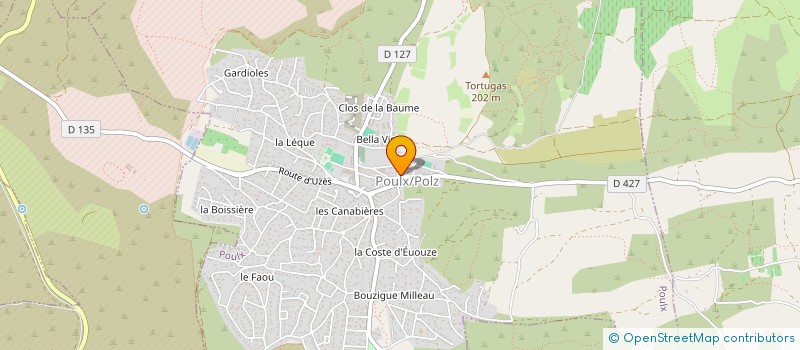 localisation de l'entreprise CENTRE COMMUNAL D'ACTION SOCIALE  POULX