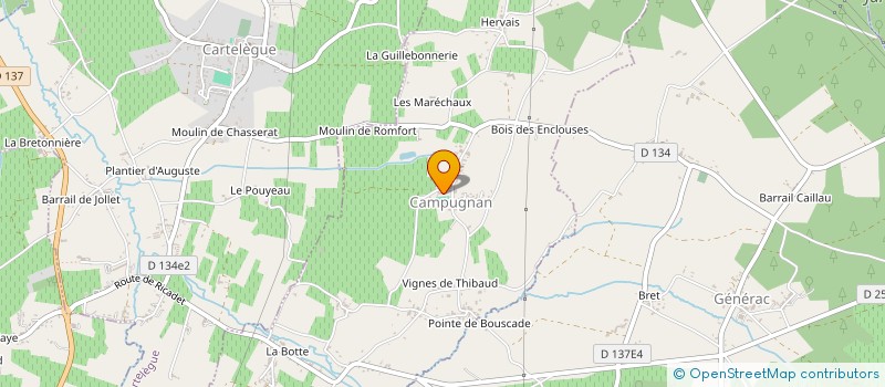 localisation de l'entreprise CENTRE COMMUNAL D ACTION SOCIALE  CAMPUGNAN