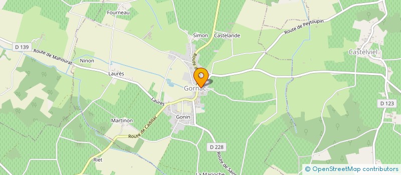 localisation de l'entreprise CENTRE COMMUNAL D'ACTION SOCIALE  GORNAC