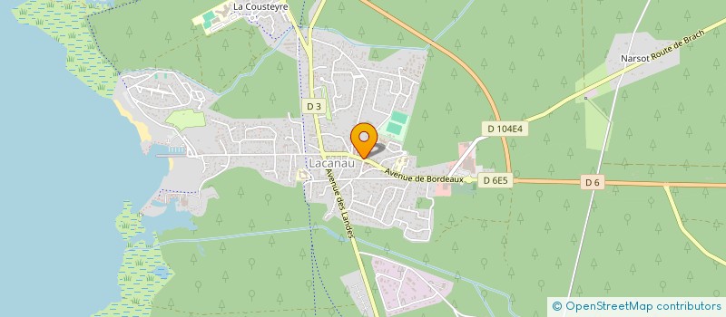 localisation de l'entreprise CENTRE COMMUNAL D'ACTION SOCIALE  LACANAU