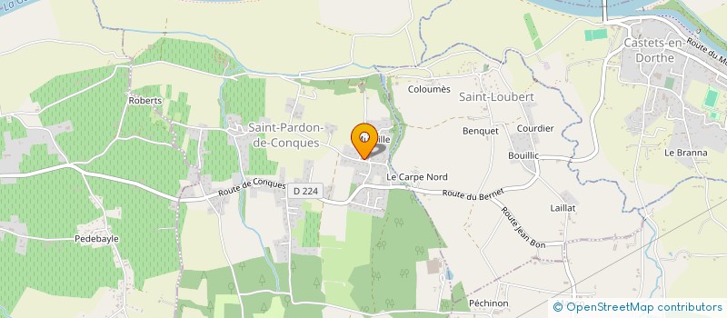 localisation de l'entreprise CENTRE COMMUNAL D'ACTION SOCIALE  SAINT-PARDON-DE-CONQUES