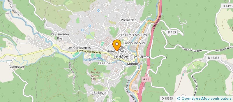 localisation de l'entreprise CENTRE COMMUNAL D'ACTION SOCIALE  OLMET-ET-VILLECUN