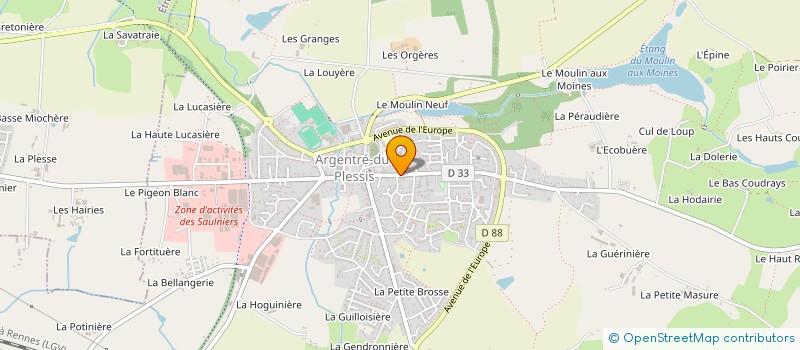 localisation de l'entreprise CENTRE COMMUNAL D'ACTION SOCIALE à ARGENTRE-DU-PLESSIS