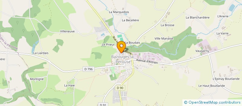 localisation de l'entreprise CENTRE COMMUNAL D'ACTION SOCIALE à BAZOUGES-LA-PEROUSE