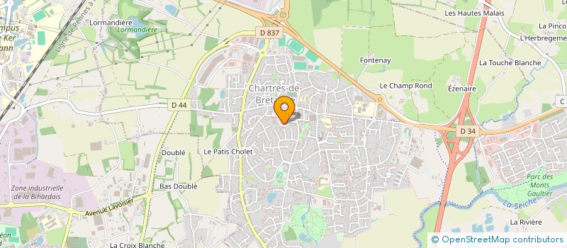 localisation de l'entreprise CENTRE COMMUNAL D'ACTION SOCIALE à CHARTRES-DE-BRETAGNE