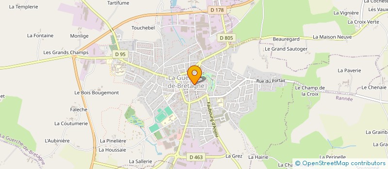 localisation de l'entreprise CENTRE COMMUNAL D'ACTION SOCIALE à LA GUERCHE-DE-BRETAGNE