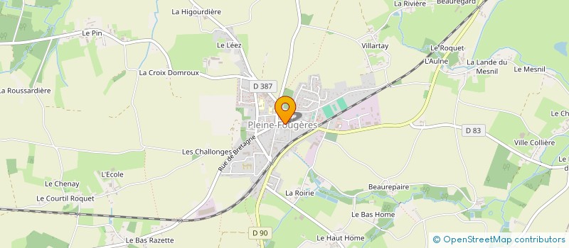 localisation de l'entreprise CENTRE COMMUNAL D ACTION SOCIALE  PLEINE-FOUGERES