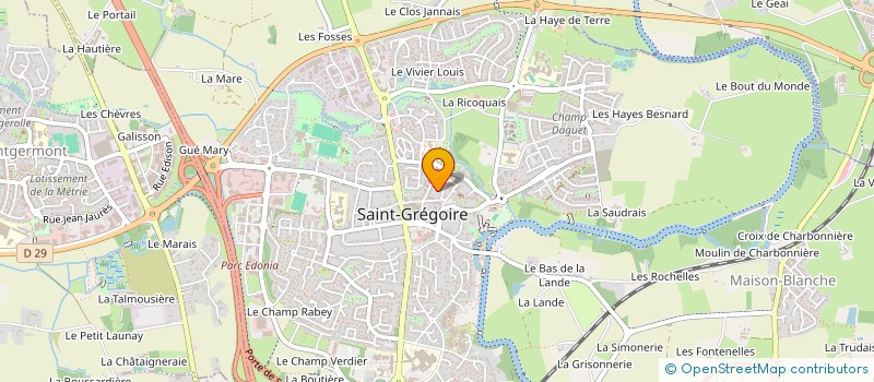 localisation de l'entreprise CENTRE COMMUNAL D'ACTION SOCIALE  SAINT-GREGOIRE