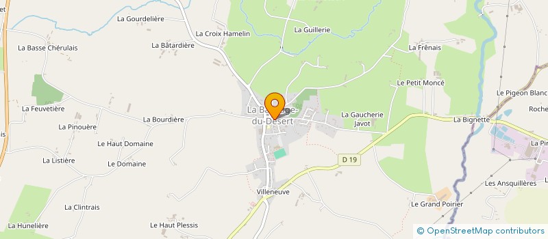 localisation de l'entreprise CENTRE COMMUNAL D'ACTION SOCIALE  LA BAZOUGE-DU-DESERT