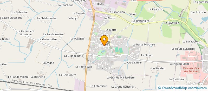 localisation de l'entreprise CENTRE COMMUNAL D'ACTION SOCIALE  ETRELLES