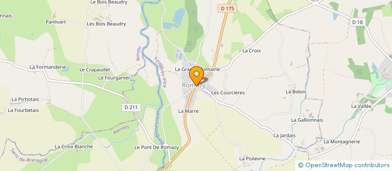 localisation de l'entreprise CENTRE COMMUNAL D ACTION SOCIALE  ROMAZY