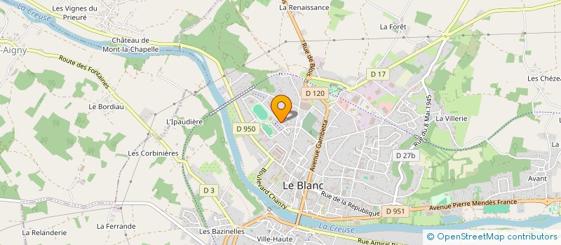 localisation de l'entreprise CENTRE COMMUNAL D'ACTION SOCIALE à LE BLANC