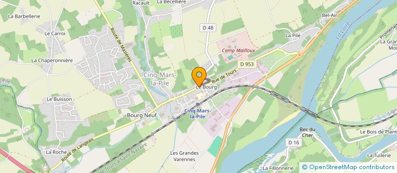 localisation de l'entreprise CENTRE COMMUNAL D'ACTION SOCIALE  CINQ-MARS-LA-PILE