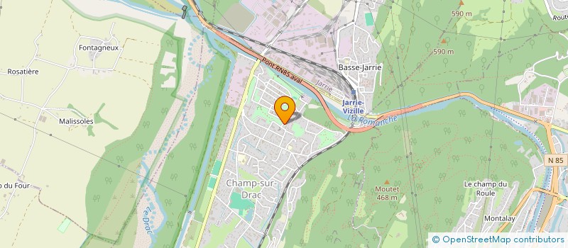 localisation de l'entreprise CENTRE COMMUNAL D'ACTION SOCIALE  CHAMP-SUR-DRAC