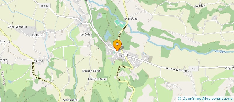 localisation de l'entreprise CENTRE COMMUNAL D'ACTION SOCIALE  EYZIN-PINET