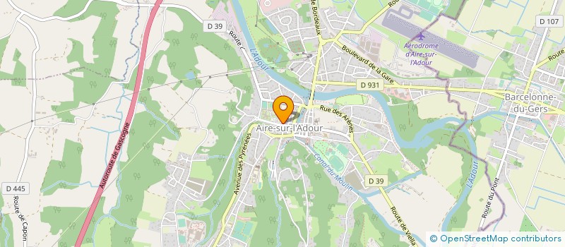 localisation de l'entreprise CENTRE COMMUNAL D'ACTION SOCIALE  AIRE-SUR-L'ADOUR