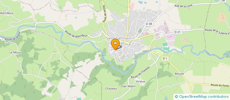 localisation de l'entreprise CENTRE COMMUNAL D'ACTION SOCIALE à SAINT-GERMAIN-LAVAL