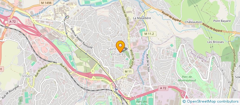 localisation de l'entreprise CENTRE COMMUNAL D'ACTION SOCIALE  SAINT-PRIEST-EN-JAREZ